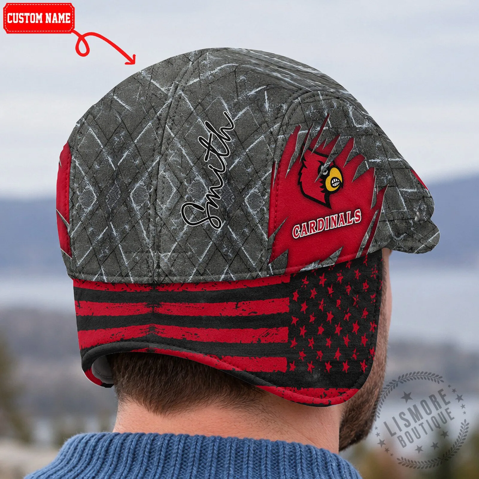 Flat Cap with Foldable Ear Flaps for Louisville Cardinals - NCAA Licensed Headwear 8 Flat Cap with Foldable Ear Flaps for Louisville Cardinals - NCAA Licensed Headwear