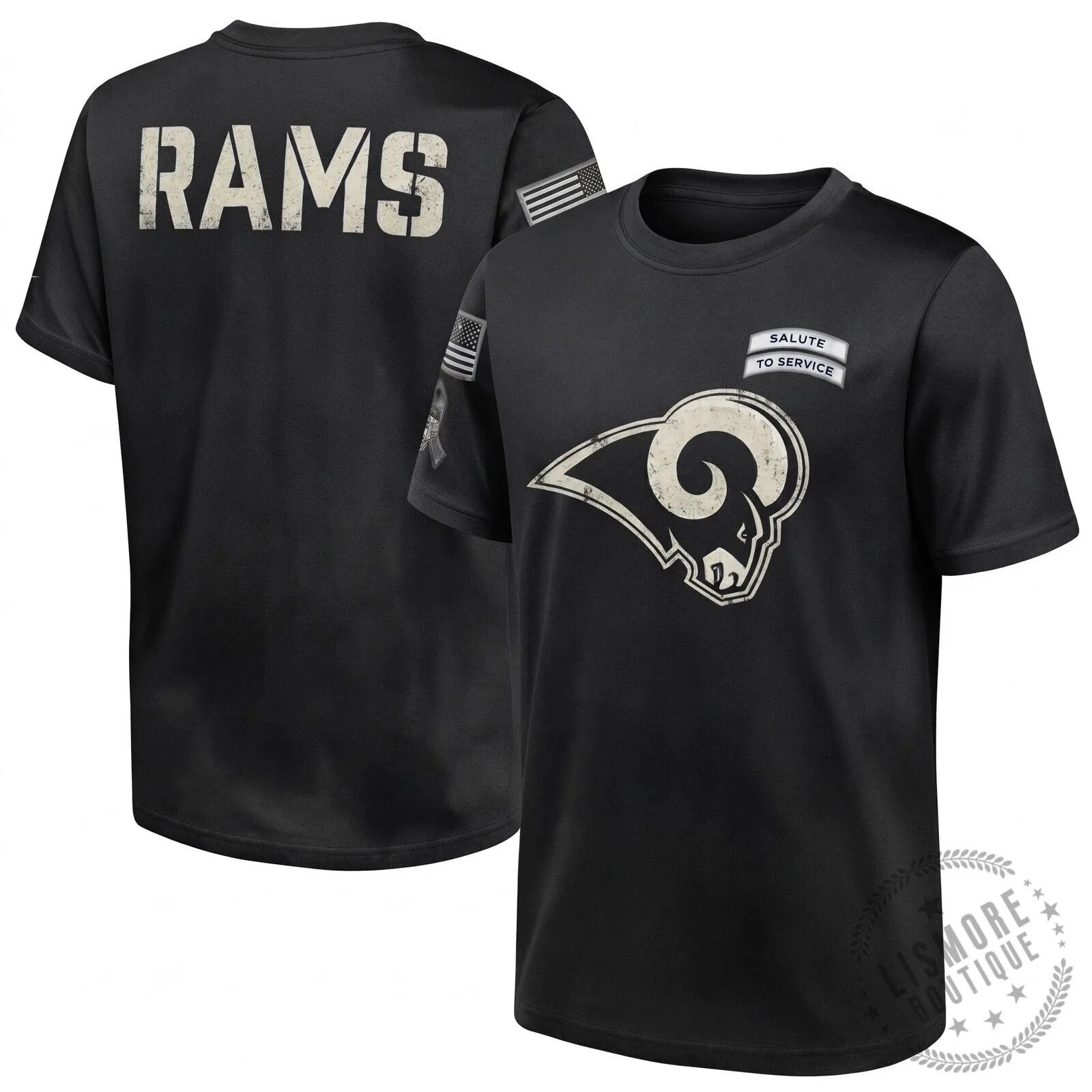Military Appreciation T-Shirt for Los Angeles Rams Salute To Service 7 Military Appreciation T-Shirt for Los Angeles Rams Salute To Service