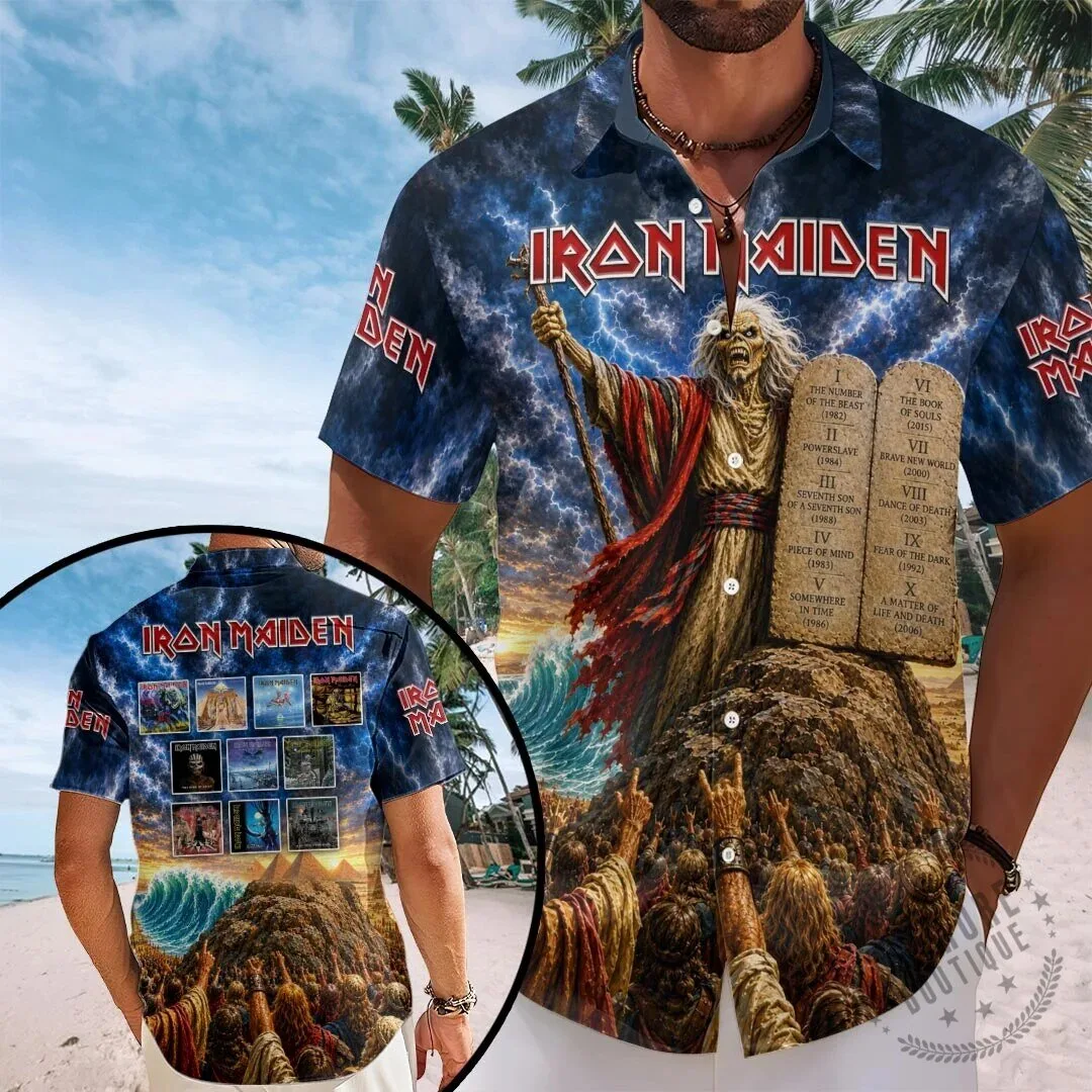 Iron Maiden The Number of the Beast Album Art Hawaiian Shirt