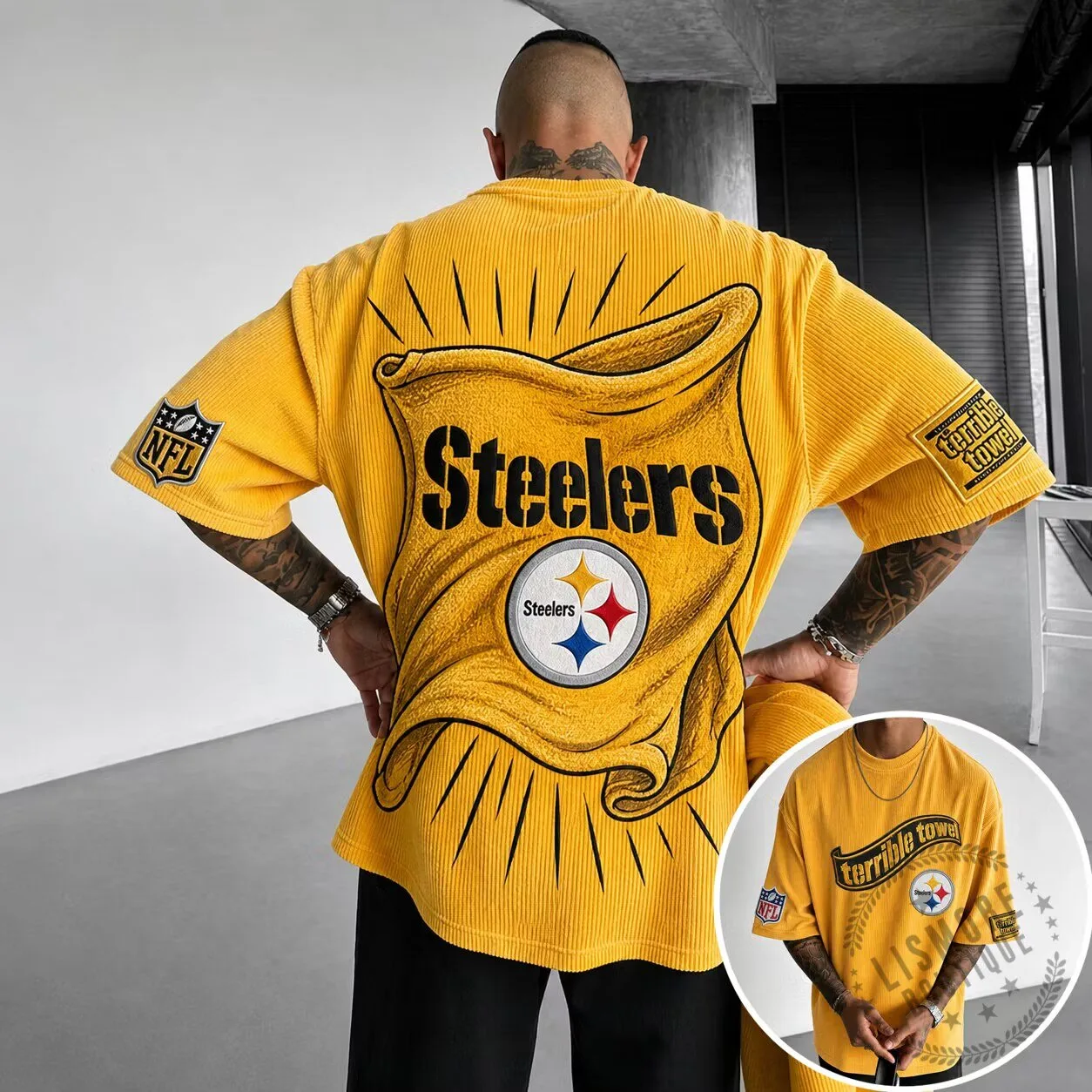 Pittsburgh Football Steelers Terrible Towel Vintage Graphic T-Shirt