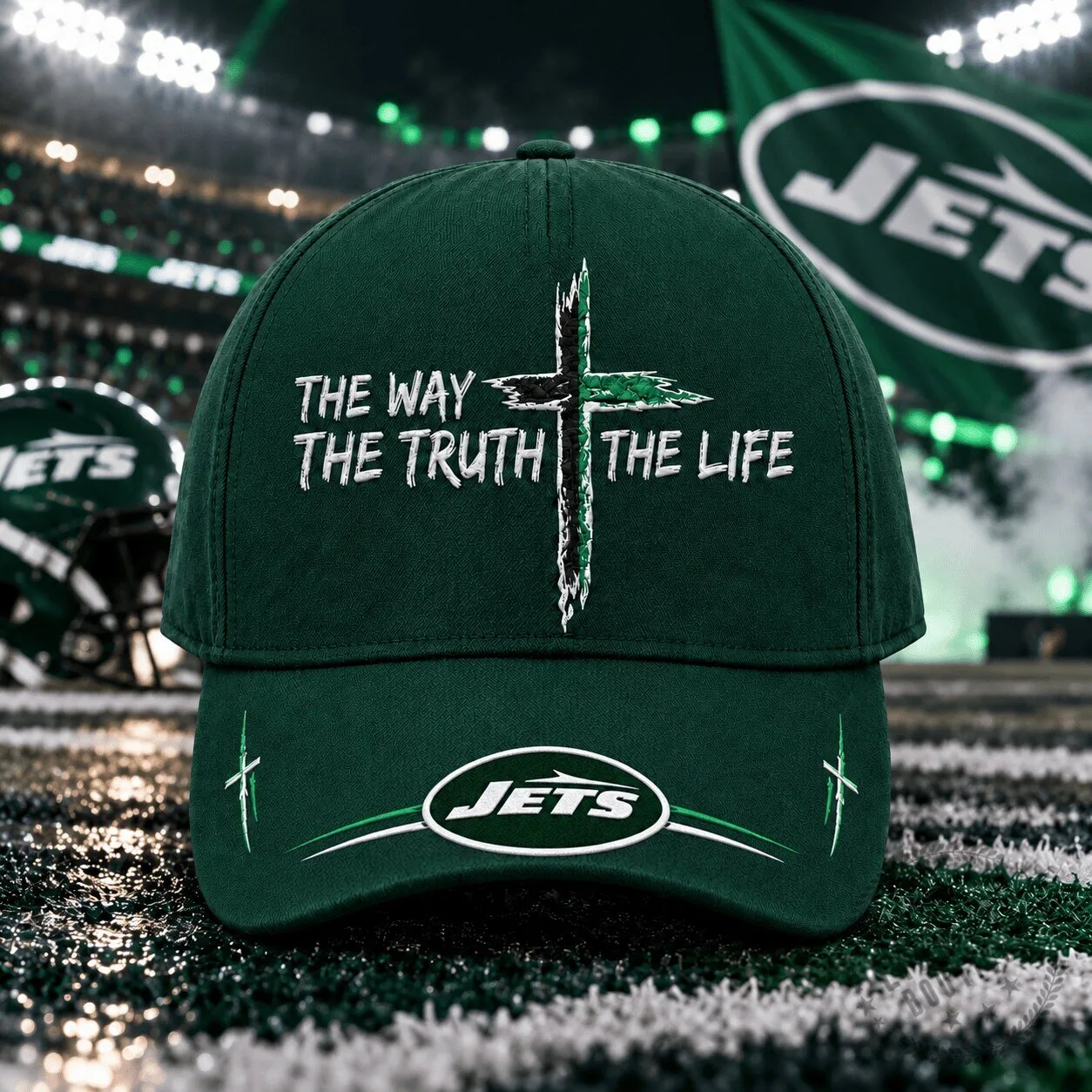 New York Jets The Way The Truth The Life Faith Green Cap Hat