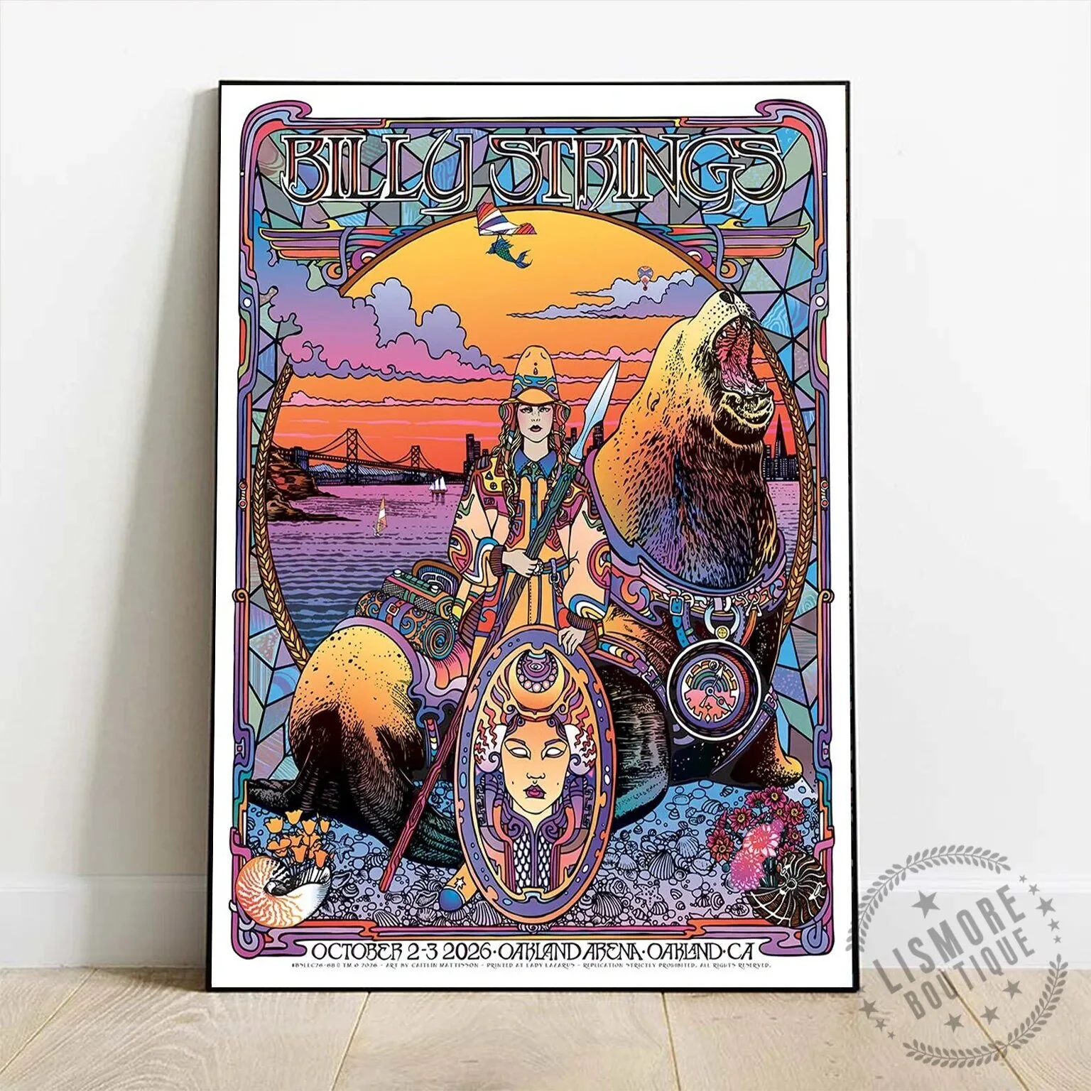 Billy Strings October 2026 Oakland Arena Concert Tour Poster 1 Billy Strings October 2026 Oakland Arena Concert Tour Poster