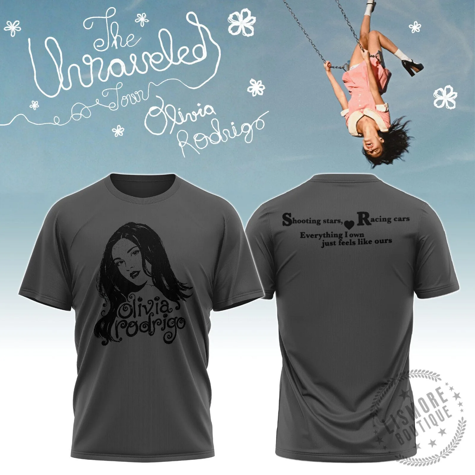 Carolina Panthers Floral Design Black T-Shirt 3 The Unraveled Tour Tshirt 7