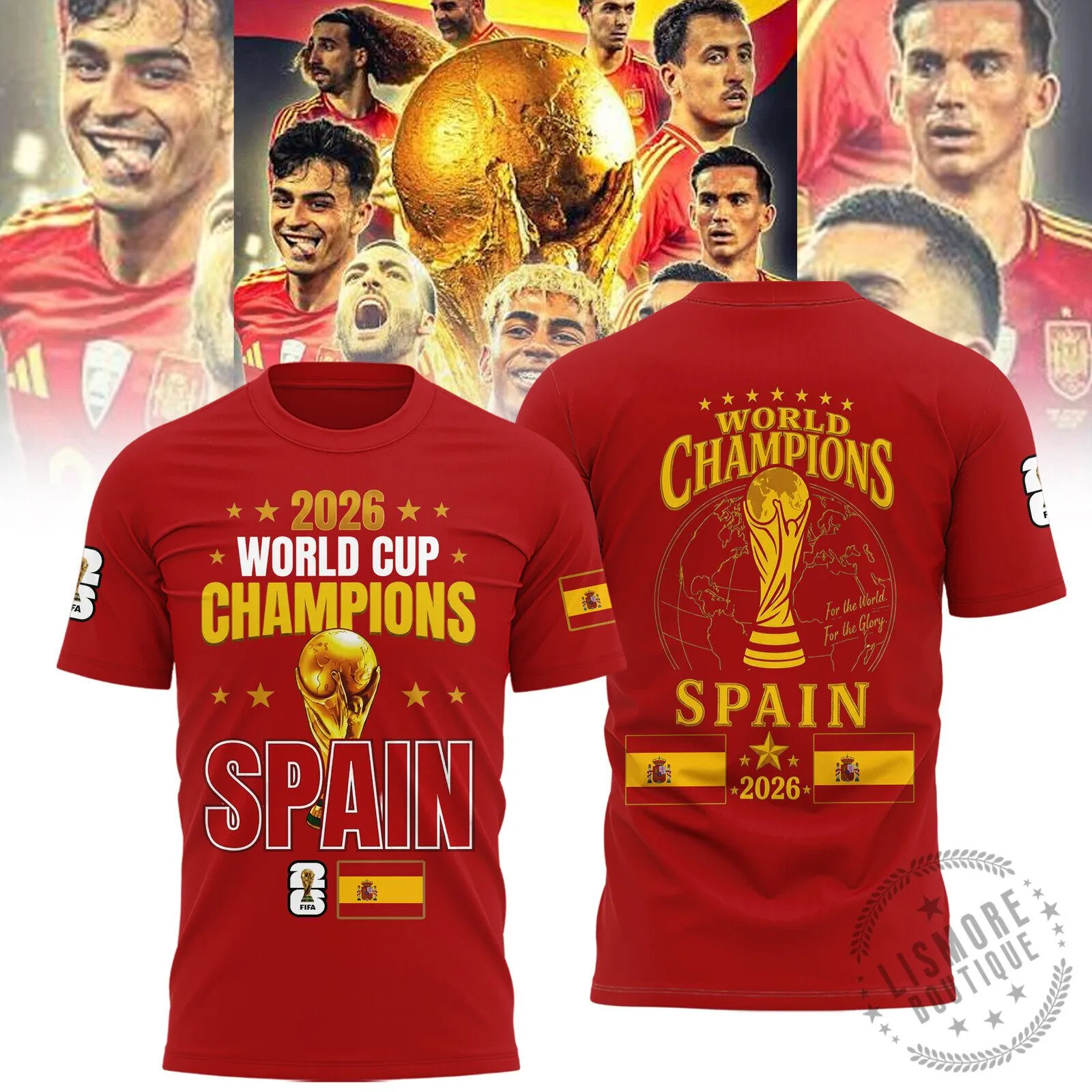 Spain National Football Team Champions Shirt for 2026 World Cup – Limited Edition
