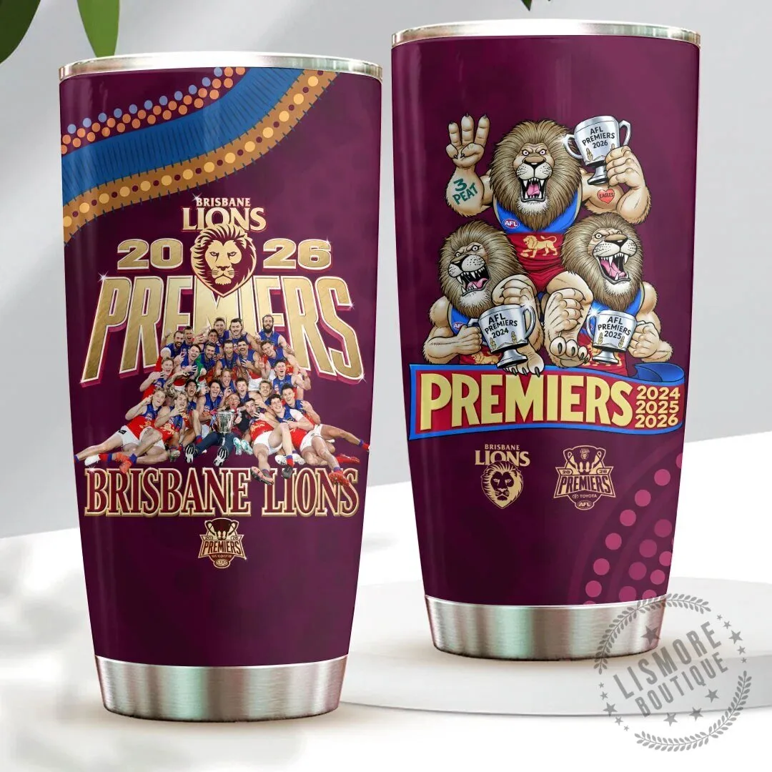 Brisbane Lions Australian Football League Premiers 2026 Stainless Steel Tumbler