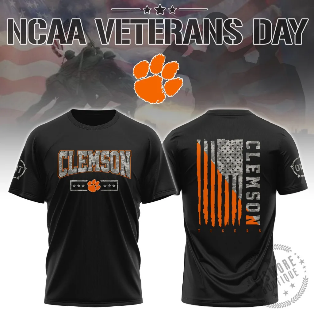 Clemson Tigers NCAA Veterans Day Commemorative T-Shirt Clemson Tigers NCAA Veterans Day Commemorative T-Shirt