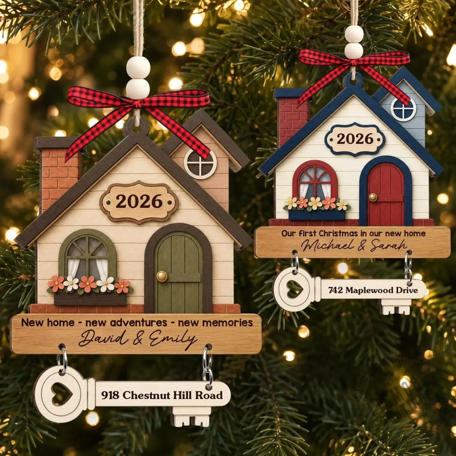 Personalized New Home Christmas Ornament 2026 Housewarming Gift