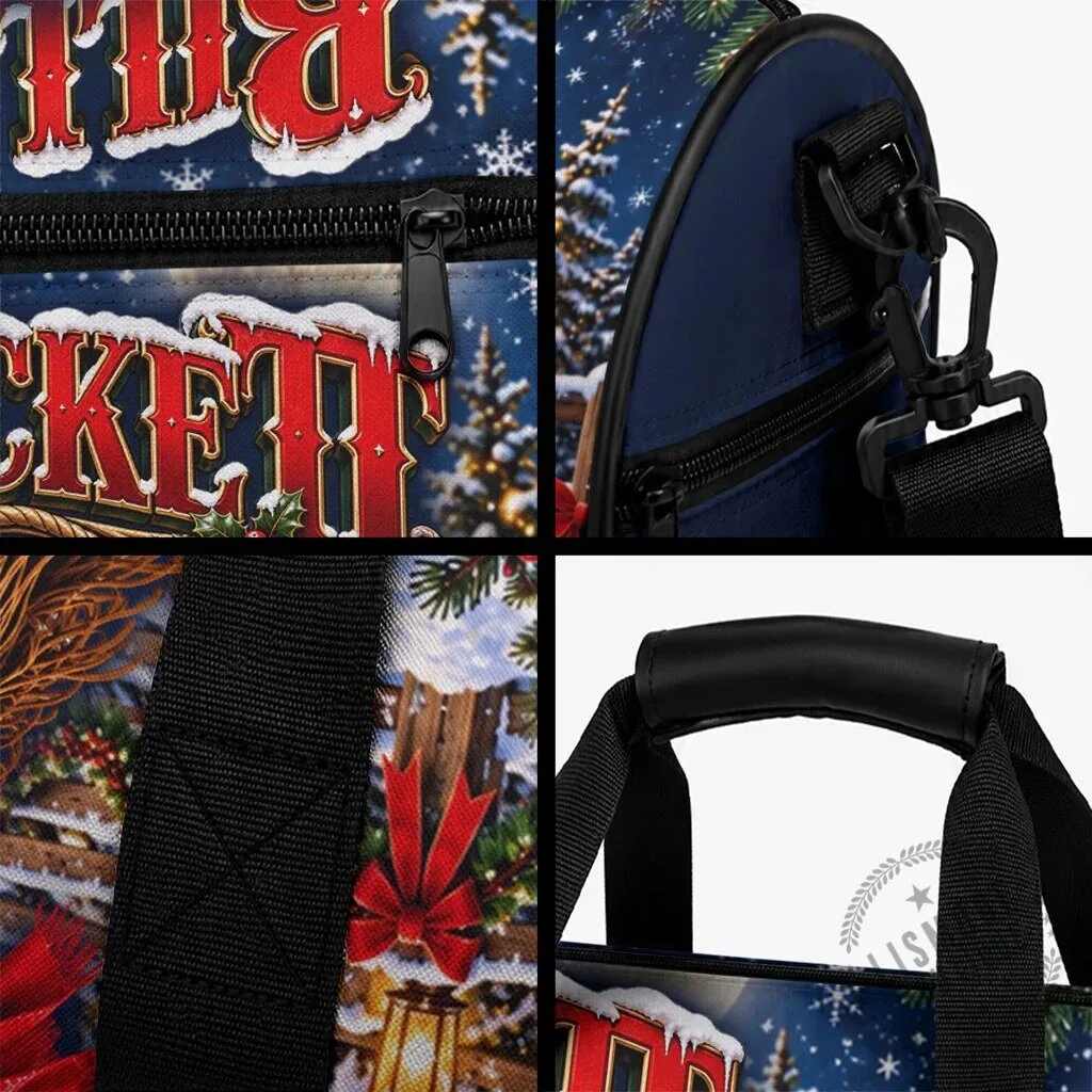 Bill Pickett Christmas Bull Rider Western Rodeo Snowy Winter Duffle Bag 6 Bill Pickett Christmas Bull Rider Western Rodeo Snowy Winter Duffle Bag