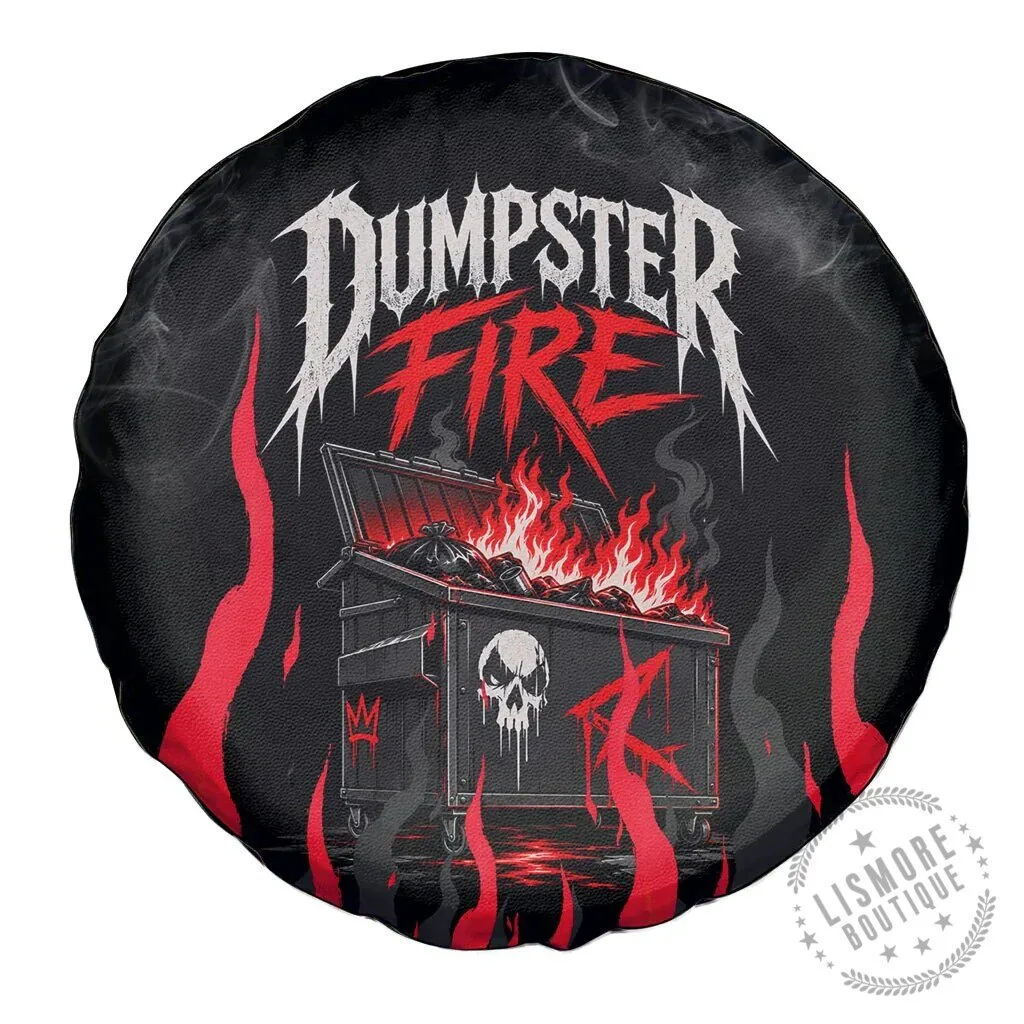 Dumpster Fire Everything Is Fine Skull Sarcastic Art Spare Tire Cover 9 Dumpster Fire Everything Is Fine Skull Sarcastic Art Spare Tire Cover