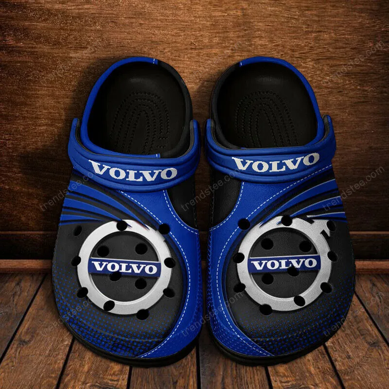 Volvo Car Logo Blue And White Pattern Classic Comfortable Crocs Shoes 12 Volvo Car Logo Blue And White Pattern Classic Comfortable Crocs Shoes