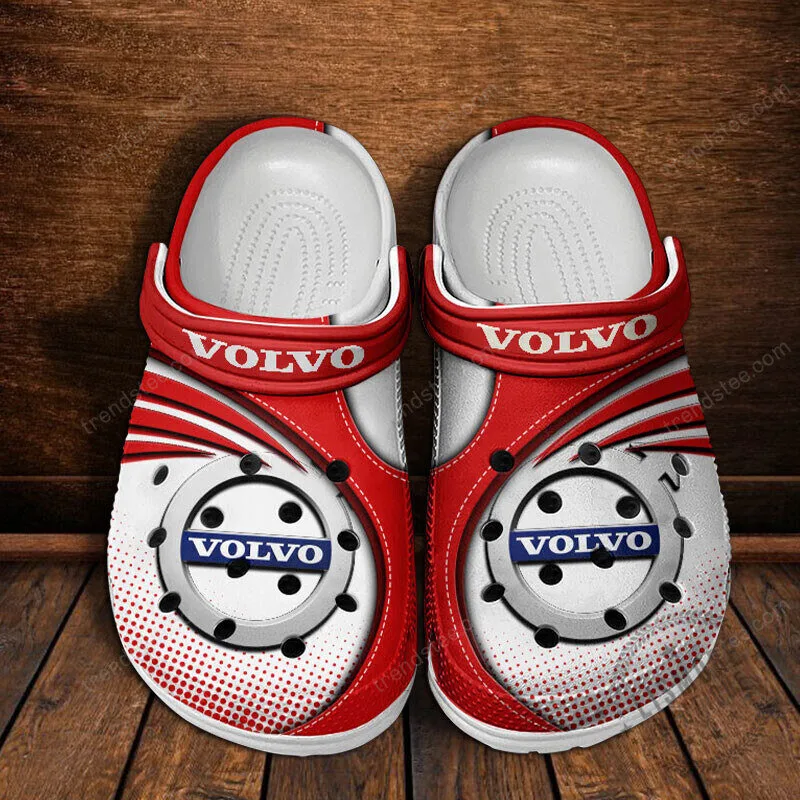 Volvo Car Logo Blue And White Pattern Classic Comfortable Crocs Shoes 17 Volvo Car Logo Blue And White Pattern Classic Comfortable Crocs Shoes