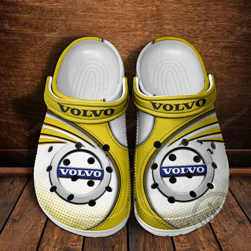 Volvo Car Logo Blue And White Pattern Classic Comfortable Crocs Shoes 19 Volvo Car Logo Blue And White Pattern Classic Comfortable Crocs Shoes