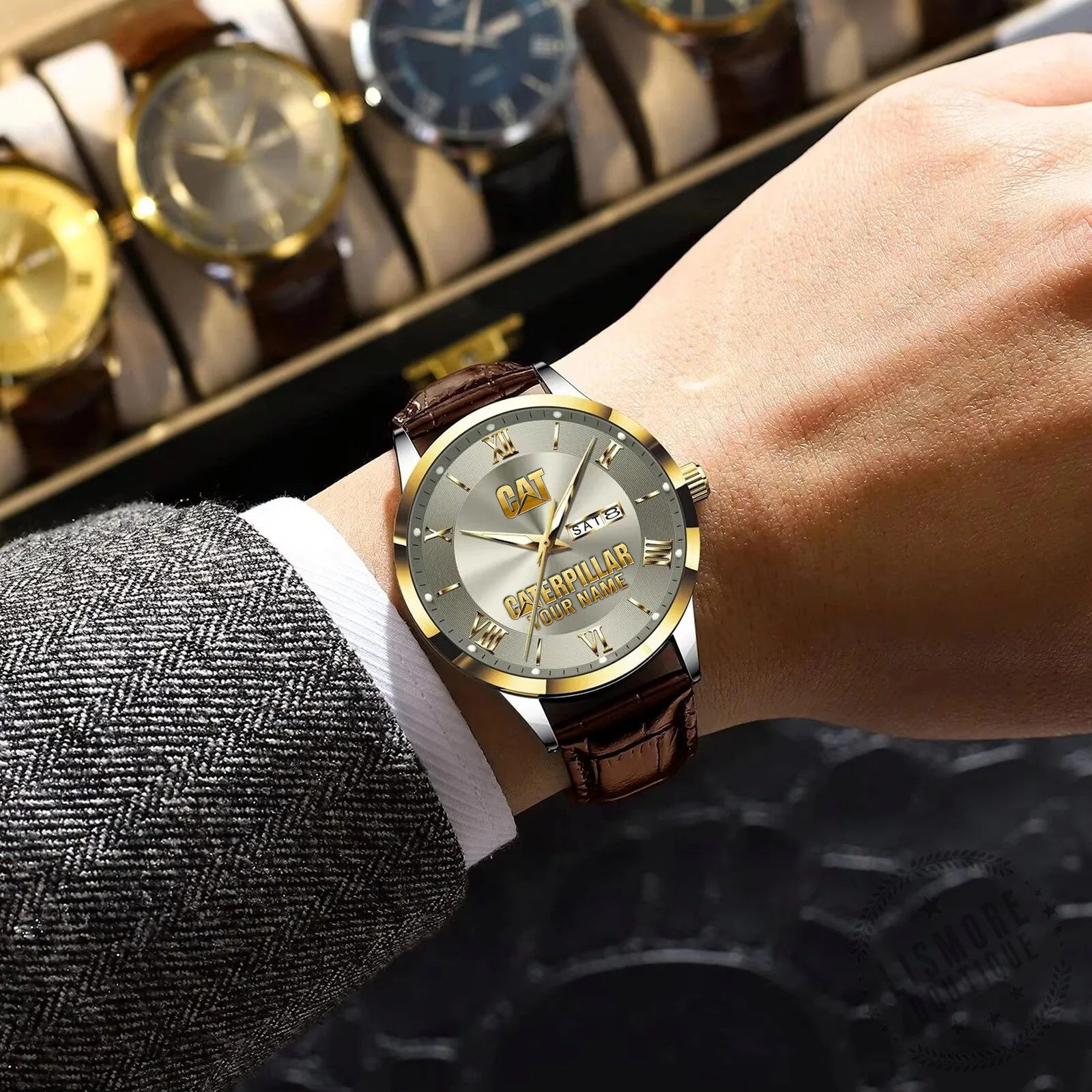 Caterpillar Custom Name Elegant Fashion Design Leather Men's Watch 11 Caterpillar Custom Name Elegant Fashion Design Leather Men
