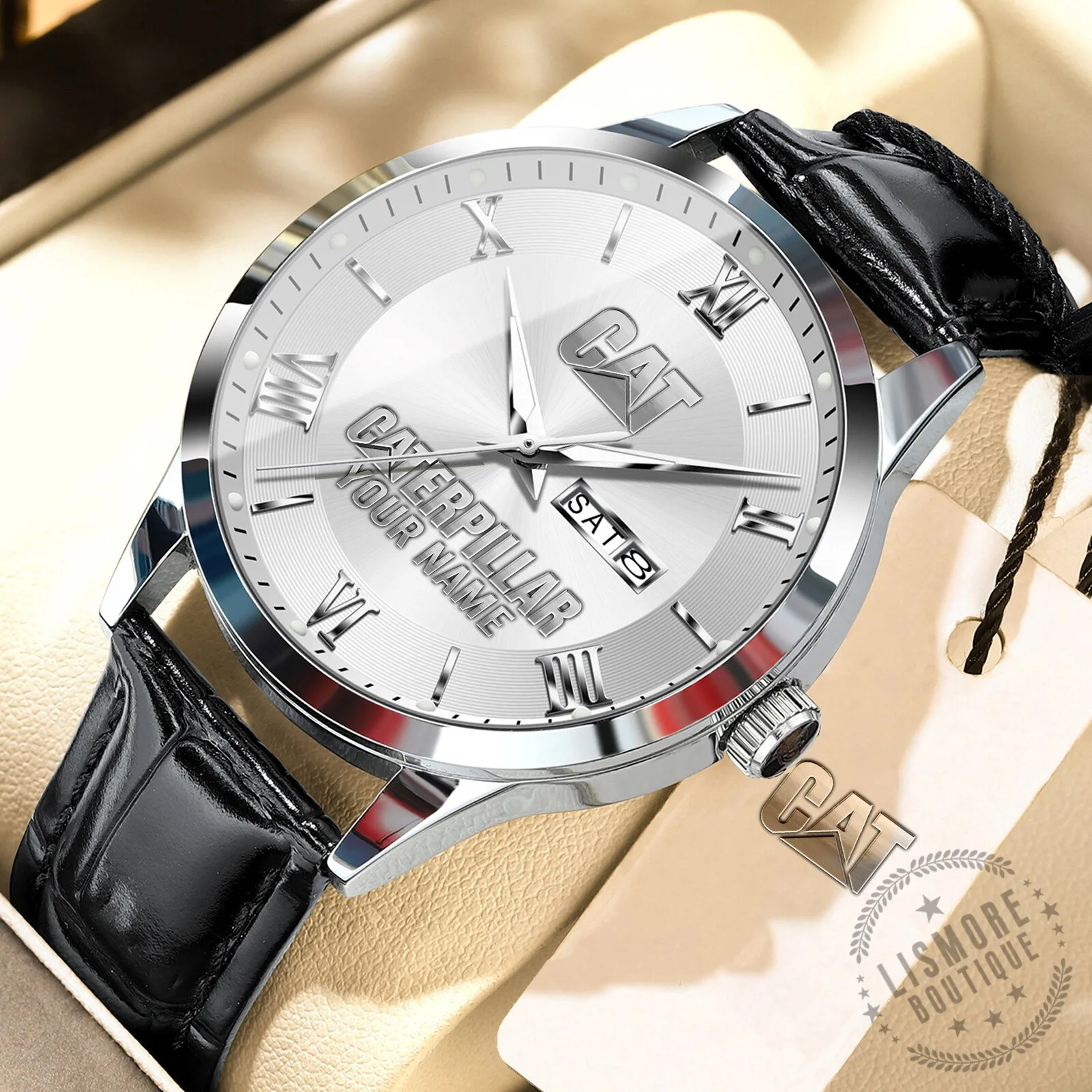 Caterpillar Custom Name Elegant Fashion Design Leather Men's Watch 12 Caterpillar Custom Name Elegant Fashion Design Leather Men