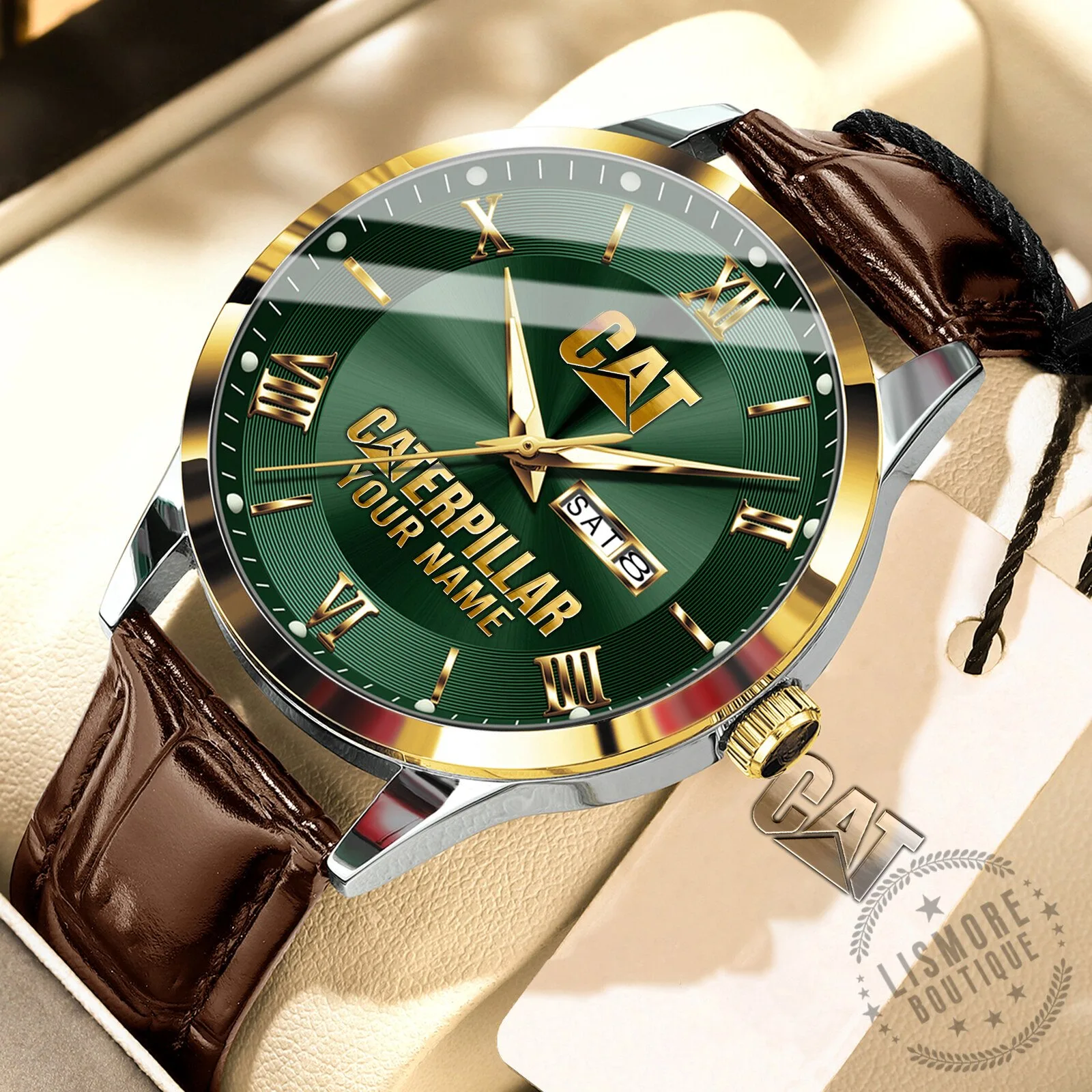 Caterpillar Custom Name Elegant Fashion Design Leather Men's Watch 13 Caterpillar Custom Name Elegant Fashion Design Leather Men