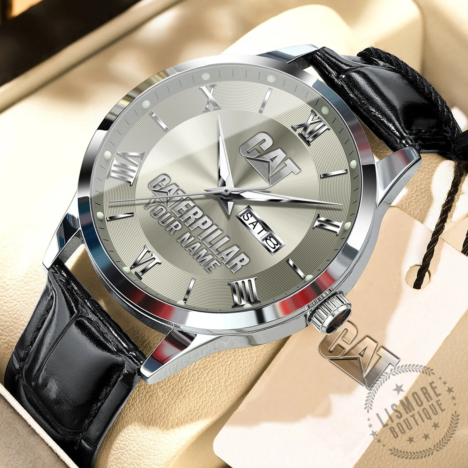 Caterpillar Custom Name Elegant Fashion Design Leather Men's Watch 14 Caterpillar Custom Name Elegant Fashion Design Leather Men