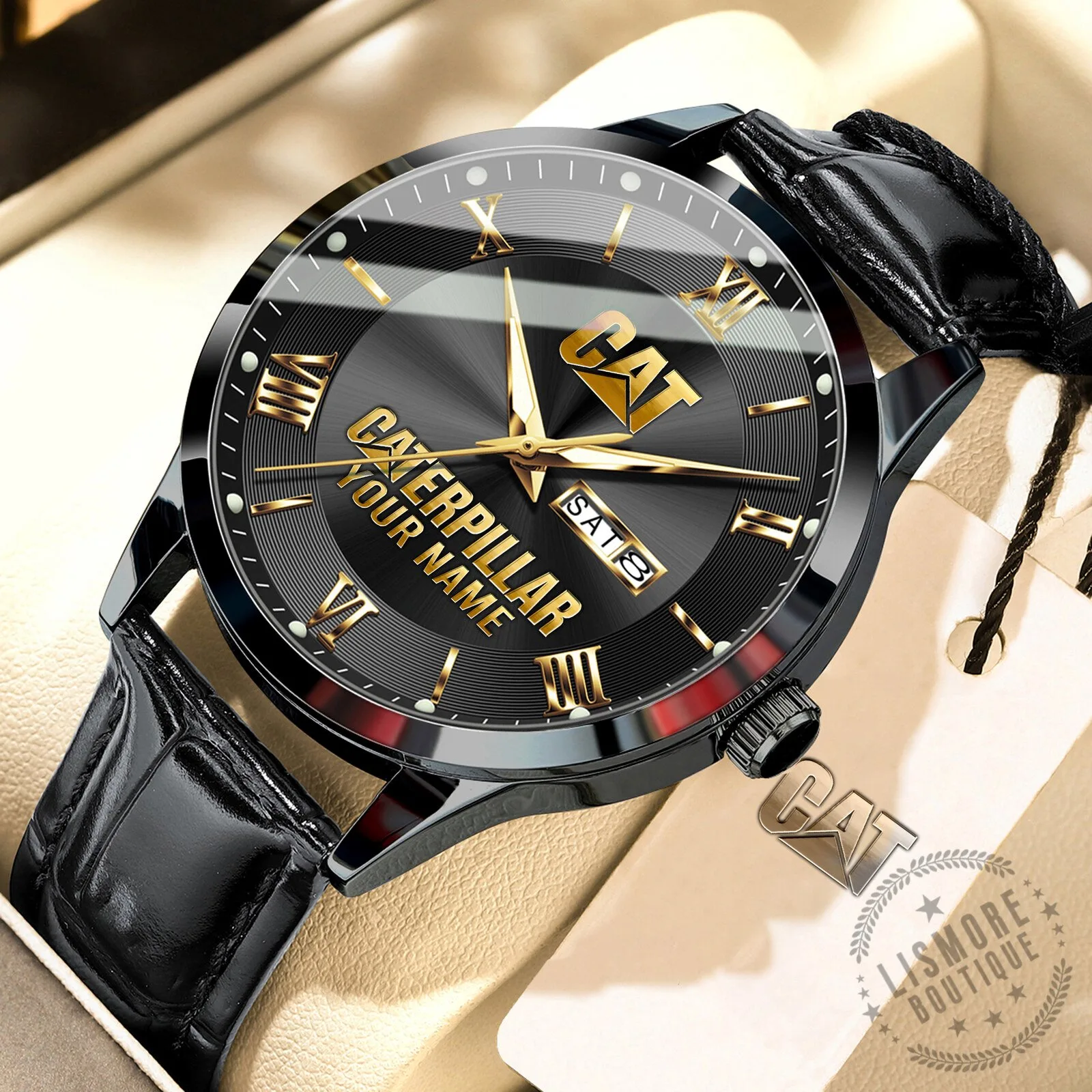 Caterpillar Custom Name Elegant Fashion Design Leather Men's Watch 15 Caterpillar Custom Name Elegant Fashion Design Leather Men