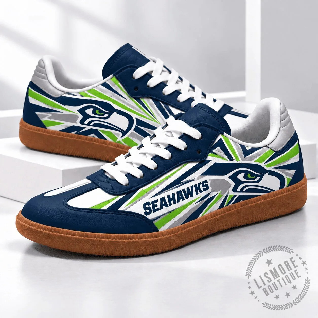 Seattle Seahawks NFL Team Spirit Retro Samba Style Fan Shoes