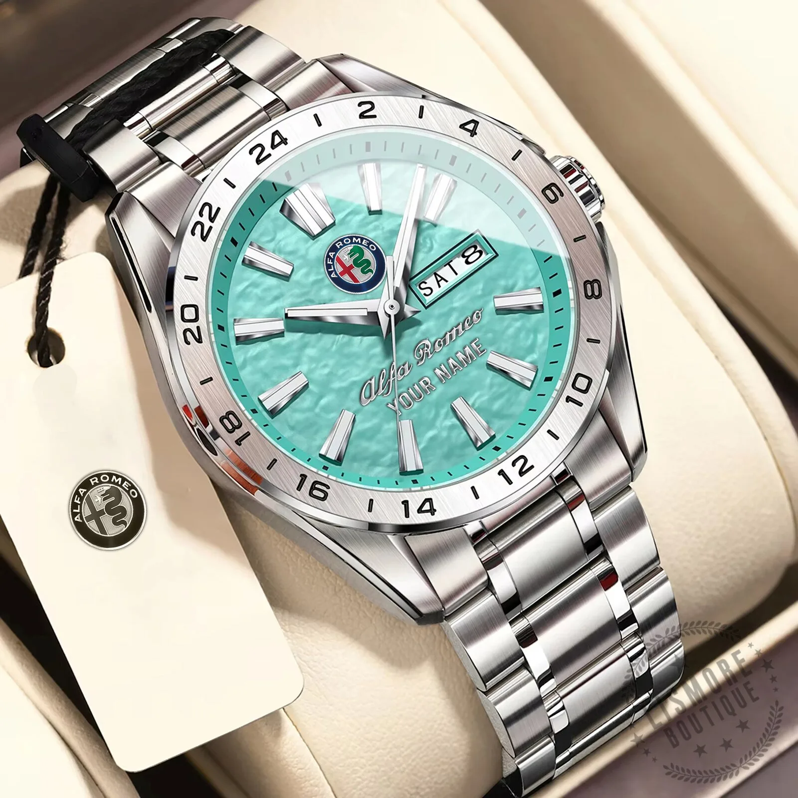 Alfa Romeo Custom Name Stainless Steel Automatic Watch for Men 13 Alfa Romeo Custom Name Stainless Steel Automatic Watch for Men